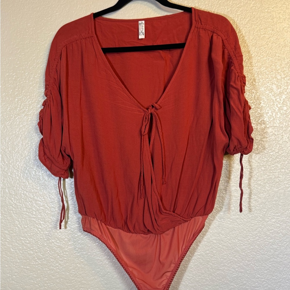 Free People Terracotta Bodysuit